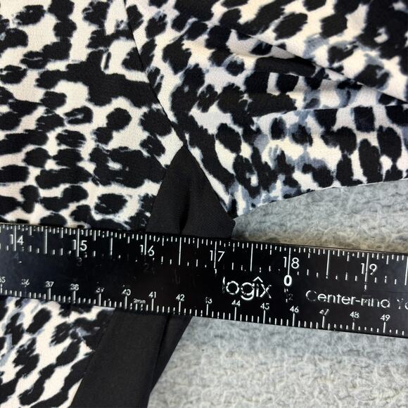 Lauren Ralph Lauren Dress 8 Mob Wife Animal Print Side Ruched Stretchy Sheath - Picture 7 of 10